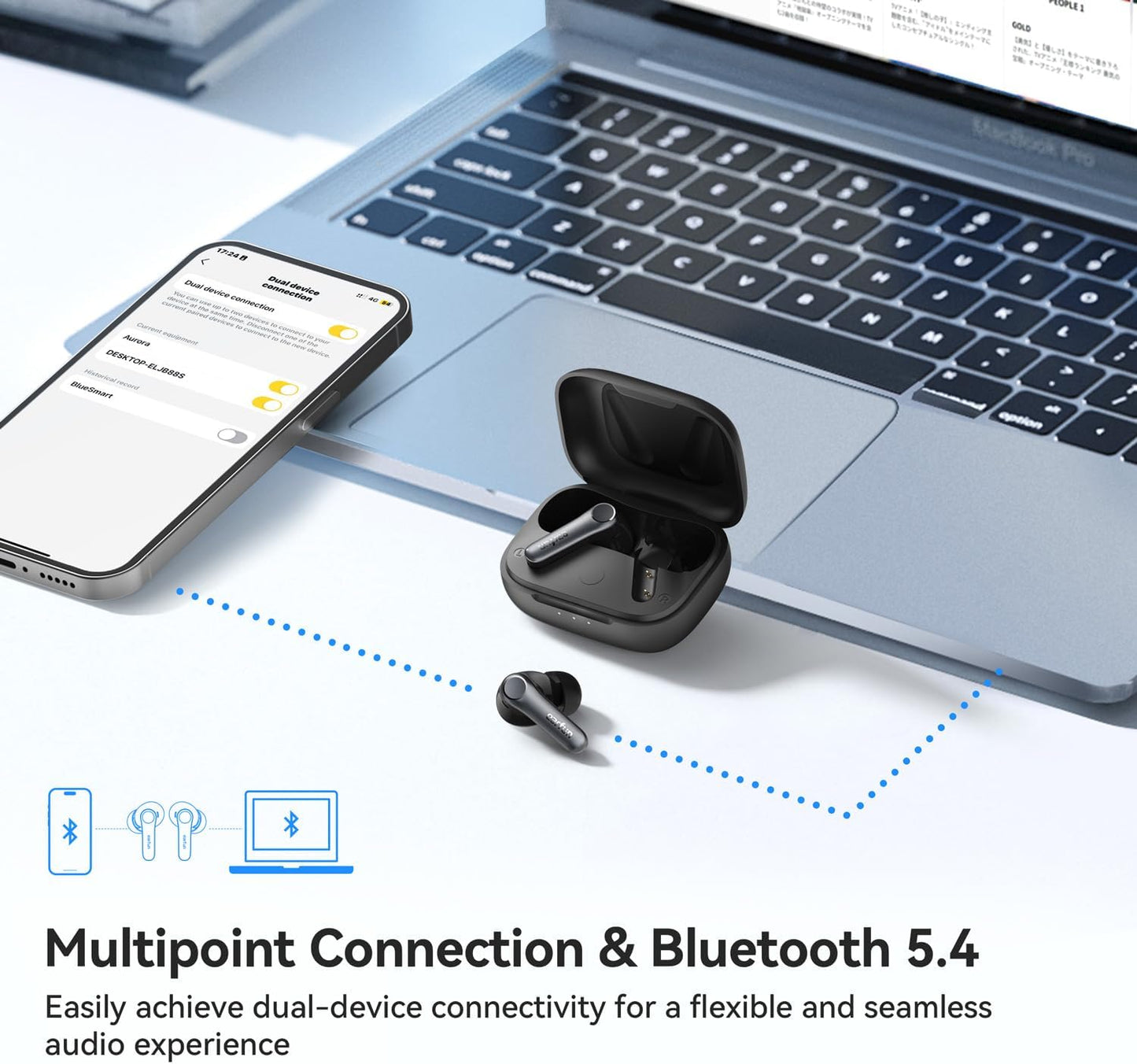 EarFun Air Pro 4 Dual Certified with Snapdragon Sound and Hi-Res LDAC Earbuds