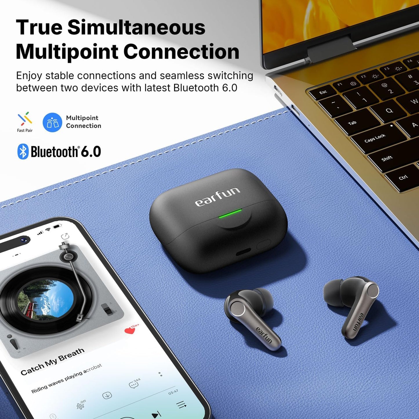 EarFun Air Pro 4 Plus Dual Certified with Snapdragon Sound and Hi-Res LDAC Earbuds