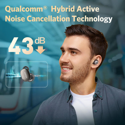 EarFun Free Pro 3 Noise Canceling Wireless Earbuds, Snapdragon Sound with Qualcomm aptX™ Adaptive
