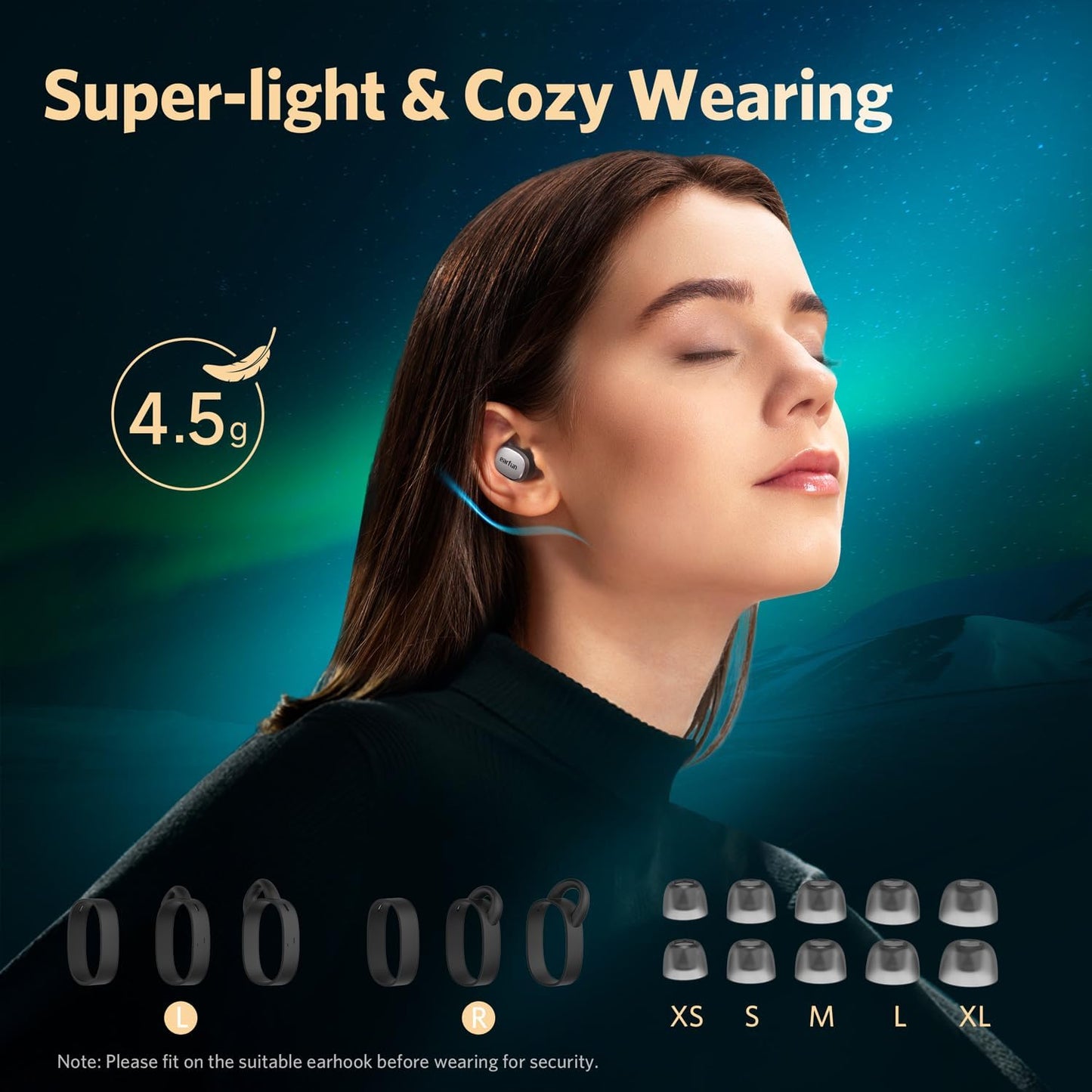 EarFun Free Pro 3 Noise Canceling Wireless Earbuds, Snapdragon Sound with Qualcomm aptX™ Adaptive
