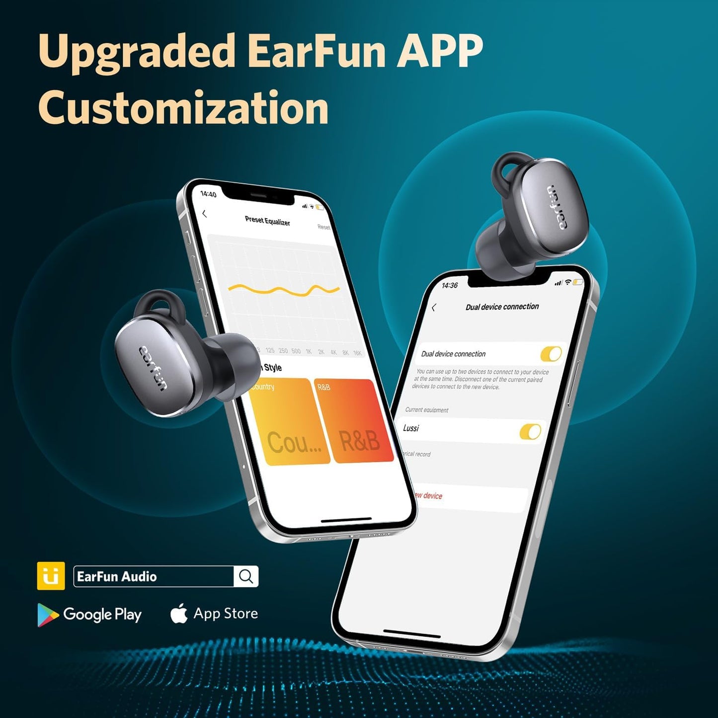 EarFun Free Pro 3 Noise Canceling Wireless Earbuds, Snapdragon Sound with Qualcomm aptX™ Adaptive
