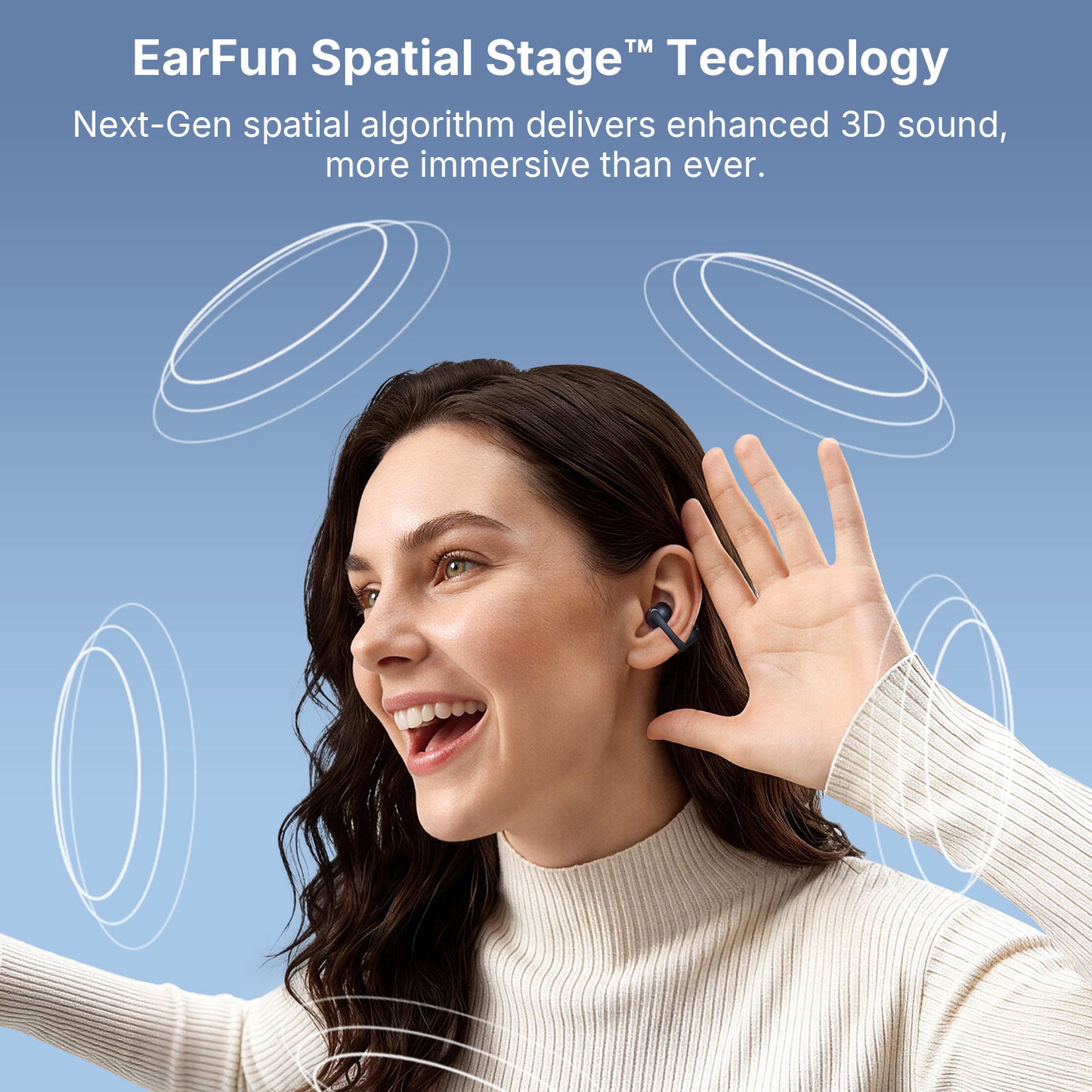EarFun Clip 2 Open Ear Earbuds, Hi-Res Certified With LDAC Support, 12mm Dual-Magnetic Titanium Composite Dynamic Drivers, C-Bridge Zero Pressure Fit, 40H, Wireless Charging, IP55