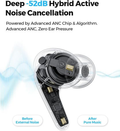 Soundpeats C30 Wireless Earbuds 52dB ANC Hi-Res Audio & LDAC