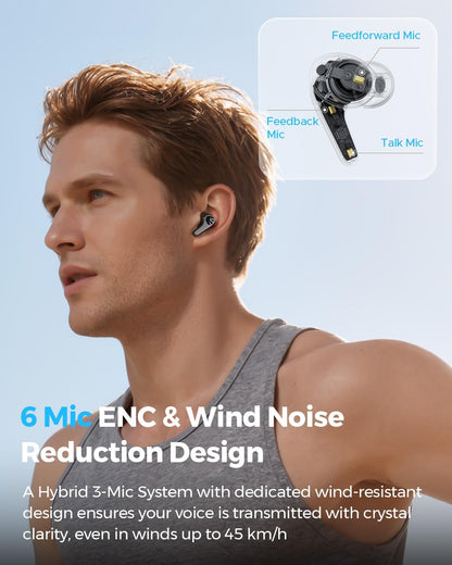 Soundpeats C30 Wireless Earbuds 52dB ANC Hi-Res Audio & LDAC