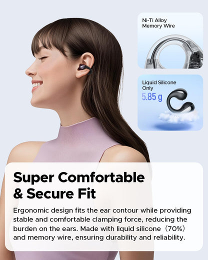 Soundpeats Pearl Clip Pro Open Ear Wireless Earbuds, IPX5 Waterproof