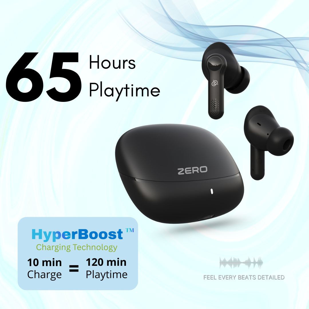 Zero Audio Buds X1 Bass Boosted Earbuds With 13mm Titanium Dynamic Driver