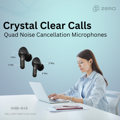 Zero Audio Buds X1 Bass Boosted Earbuds With 13mm Titanium Dynamic Driver