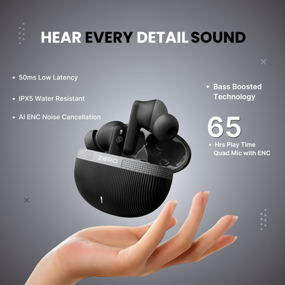 Zero Audio Buds X2 Bass Boosted Earbuds With 13mm Titanium Dynamic Driver