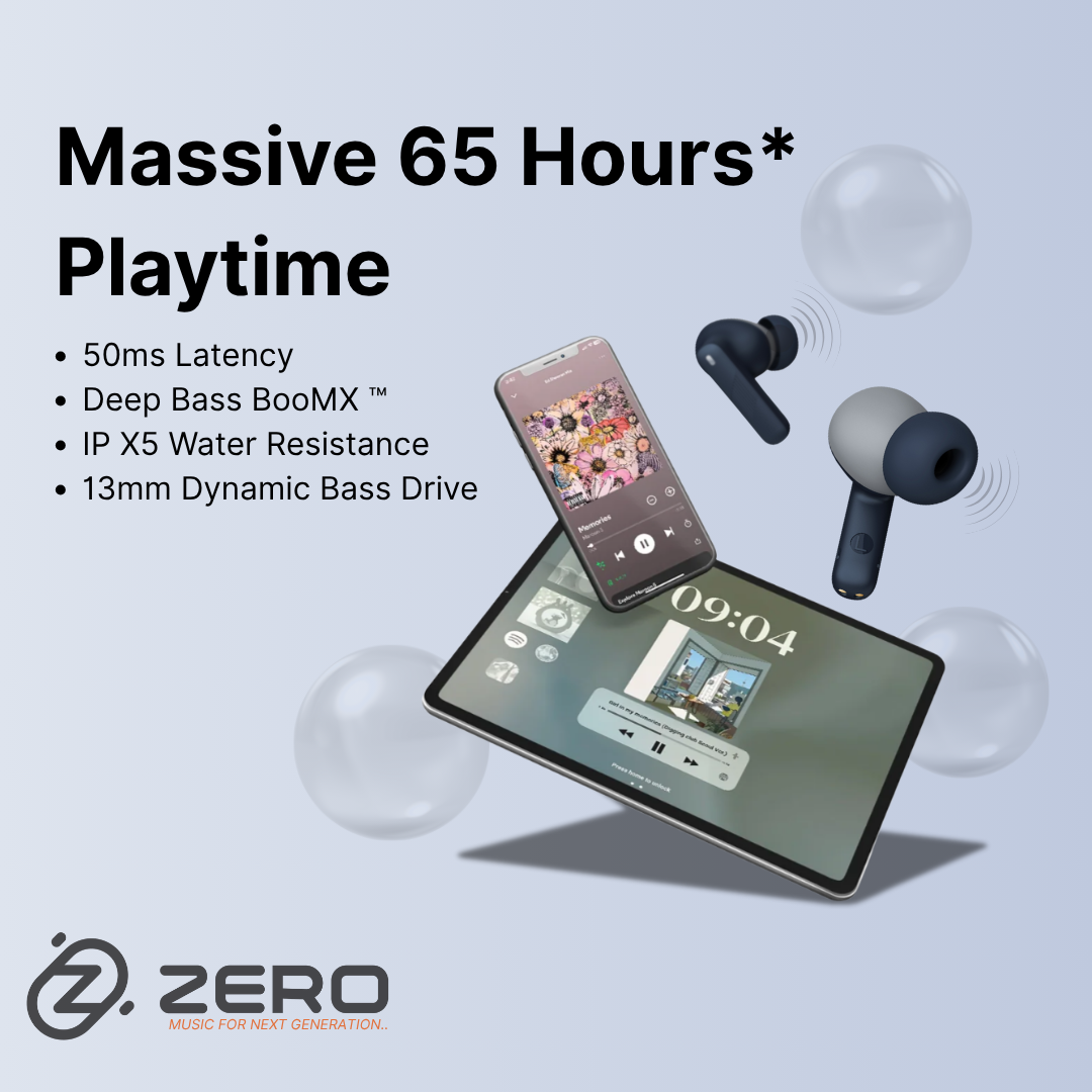 Zero Audio Buds X2 Bass Boosted Earbuds With 13mm Titanium Dynamic Driver